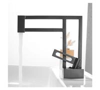 Wmmner Art Basin Black Deck Mounted Hot Cold Water Creativity Faucets Bathroom Tap Mixer, Faucet Kitchen Taps For Sink