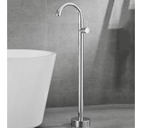 Wmmner B Noir Autoportantrobinet Mitigeur Den Rass - Robinet D'Eau Chaude Et Froide À Poignée Unique Pourgnoire - Appareils de Salle Den Modernes Design Élégant Installation Facile/Chrome