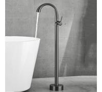 Wmmner B Noir Autoportantrobinet Mitigeur Den Rass - Robinet D'Eau Chaude Et Froide À Poignée Unique Pourgnoire - Appareils de Salle Den Modernes Design Élégant Installation Facile/Gris