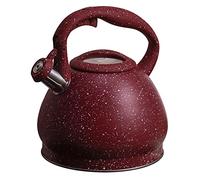 Wmmner Bouilloires À Thé Chirurgicales Rouges de 3 L Pour Cuisinière, Bouilloire À Sifflet En Acier Inoxydable, Fond Composé, Théière de Capacité Pour Toutes Les Sources de Chaleur Mariage Ulz 000673.