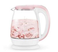 Wmmner Bouilloires Électriques Rose 1.8L Bouilloire Électrique Automatique En Verre 1500W Chauffe-Eau Chaud Bouilloire À Thé Kitchen Aliance Contrôle de La Température Vision Vision