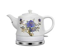 Wmmner Bouilloires - Théière Blanche Sans Fil En Céramique Électrique - Cruche Rétro de 1,2 L 1000W Fait Bouillir de L'Eaufast For Tea Coffee Soup Oatmeal - Base Amovible Boil Dry Protection Facile À