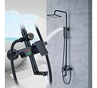 Wmmner Bronze Frotté À L'Huile Numériqueaffichage de La Température Robinets de Douche de Salle Den Mélangeur Robinet D'Eau Ensembles de Robinets de Douche Den Carrés de 8 Pouces,