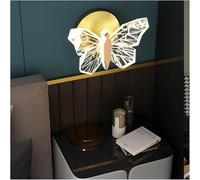 Wmmner Butterfly Light Bedroom Head of a Bed Small Chandelier Living Room Floor Lamp Tv Background Wall Decoration Wall Lamp,Contemporary Dining Room/Walllamp20Cm/Neutre Clair
