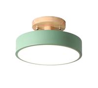 Wmmner Ceiling Lighting Nordic Simple Round Ceiling Light Acrylic Wood 3-Color Dimming Ceiling Lamp Semi Flush Mount Close To Ceiling Lighting Fixture For Aisle Cloakroom Porch Living Roo/Vert/23Cm/9I
