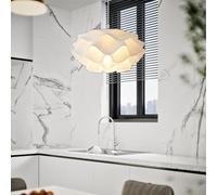 Wmmner Chandelier Creative Table Decoration Flower Slight White Acrylic Hanging Lamp E27 Lamp Height Adjustable Island Light Modern Simple Living Room Bedroom Corridor Entrance Lighting/a Style/50Cm