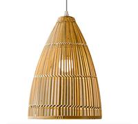 Wmmner Chaner En Bambou Tissé À La Main, Abat-Jour À Tissage Ouvert de Style Japonais, Lumière Suspendue Rétro Créative, Luminaire Suspendu À Tête Unique E27, Pour Lampe Tissée de Plafond de Salle À M