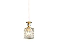 Wmmner Chaners Ledamen Style Home Single Head Chaner Nordic Bar Counter Dining Room Sofa Living Room Background Wall Corridor All Coppar Lampe D'Art En Verre Suspensions