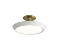 Wmmner Circular Simple Semi Flush Mount Ceiling Light Fixture Warm/Cold/Neutral Light Is Adjustable Ceiling Lamp Iron Lamp Body Indoor Chandelier Lighting For Living Room, Study And Laundry Room(Dar/B