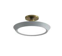 Wmmner Circular Simple Semi Flush Mount Ceiling Light Fixture Warm/Cold/Neutral Light Is Adjustable Ceiling Lamp Iron Lamp Body Indoor Chandelier Lighting For Living Room, Study And Laundry Room(Dar/G