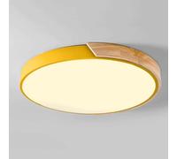 Wmmner Circulararoon Flat Lights Three-Tone Light Light Led Ceiling Light Integrated Installation Ceiling Lighting Fixture Super Bright Fashionable Panel Lamp for Bedroom, Child Room,/Jaune/19.7In