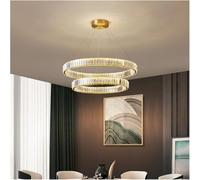 Wmmner Crystal Chandeliers Light Crystal Chandelier Living Room Lamp Post Modern Simple Restaurant Lamp,Contemporary Dining Room/Blanc Chaud/D60 40Cm