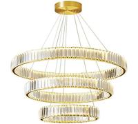 Wmmner Crystal Chandeliers Light Crystal Chandelier Living Room Lamp Post Modern Simple Restaurant Lamp,Contemporary Dining Room/Blanc Chaud/D80 60 40Cm