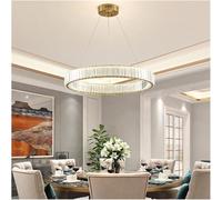Wmmner Crystal Chandeliers Light Crystal Chandelier Living Room Lamp Post Modern Simple Restaurant Lamp,Contemporary Dining Room/Blanc Froid/Dia40Cm