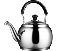 Wmmner Cuisinière Table de Cuisson À Gaz Whistle Bouilloire En Acier Inoxydable 304 Poignée Ergonomique Et Pacier Inoxydable Huilé Pour Le Café, Le Lait, Etc., Gaz Électrique Applicable ()