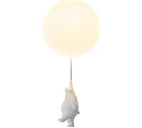 Wmmner Cute Bear Ceiling Light Cartoon Bear Flushlampe de Plafond À Montage Housse de Plafonnier de Salon Avec Ballon À Lumière Unique Blanc Pour Chambre D'Enfants Chambre de Garçons Et de Filles Cham