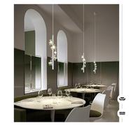 Wmmner Décoration Moderne, Suspension Led Minimaliste Linéaire, Lampe Suspendue Longue Bande Pétale, Salle À Manger Contemporaine/Bianco/115 * 2000 Mm