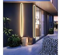 Wmmner Diode Électroluminescenteappliques Murales À Longue Bande Applique Murale D'Extérieur Ovale Lampes D'Éclairage Mural Modernes - Ip54 Anti Rust Waterproof/Or/180Cm 50W