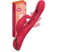 Wmmner Doppio Coniglio - Doppiatori, Clitoristore, Consolatori... per Le Donne Withtion, Piumino Femminile, Stimolatore Clitorideo Femminile, Doppi Stimolatori (Rosso)