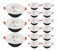Wmmner Downlight 15 Pack Led Spotlight 2.5In 3In 4In 5In 6In 7In Panneau de Plafond Rond Bureau Led Can Light 5W-24W Led Luminaires Lampe de Cuisine À Montage Au Plafond/12W/4000K