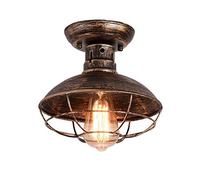 Wmmner Éclairage de Plafond Plafonnier Semi-Encastré Américain Rétro À Tête Unique En Fer En Forme de Filet Appareil D'Éclairage Petite Lampe de Plafond Convient Pour Le Grenier Balcon Entrée/C