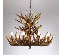 Wmmner Éclairage Mural, Lampe de Lustre En Résine Lustre À Bois Led Moderne Lustre Lustres E14 Lumières Vintage Éclairage de Nouveauté, Blanc