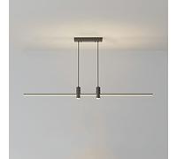 Wmmner Éclairage Mural, Simple .-Word Lustre Led Dimmable Art de Luxe Métalligne Lampe Suspendue Salle À Manger Salon Décoration de La Maison Plafond Suspendu Luminaire Réglable/Lumière Chaude/C