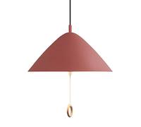 Wmmner Élégante Lampe Suspenduearon Lustre Triangulaire Créatifaron Lampe Suspendue Semi-Encastrée de Couleur Élégant Luminaire Cylindrique Pour Salle À Manger, Salon, Bar/Rose/9,0 Po*12,2 Po