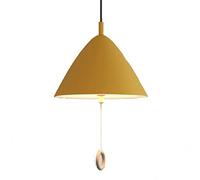 Wmmner Élégante Lampe Suspenduearon Lustre Triangulaire Créatifaron Lampe Suspendue Semi-Encastrée de Couleur Élégant Luminaire Cylindrique Pour Salle À Manger, Salon, Bar/Jaune/15,7 Po X 10,2 Po