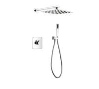 Wmmner Ensemble de Douche À Effet Pluie de Luxe En Acier Inoxydable de 10" - Système de Mélange À Double Fonction, Finition Chromée, Ba Completcombo Douche À La Salle Den Pour Une Expérience de Type S