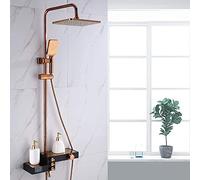 Wmmner Ensemble de Douche de 12 Po Système de Douche Avec Affichage de La Température Ensemble de Robinet de Douche Mural Avec Pommeau de Douche À Effet Pluie Douche Portable Et Robinet de Bec Degnoir