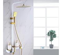 Wmmner Ensemble de Douche de 12 Po Système de Douche Avec Affichage de La Température Ensemble de Robinet de Douche Mural Avec Pommeau de Douche À Effet Pluie Douche Portable Et Robinet de Bec Degnoir
