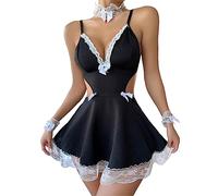 Wmmner Ensemble de Lingerie Babydoll Tenue En Résille Costume Sex Suit Kinky Bodysuit Taille Unique Lingerie Sexy Pour Femmes Soutien-Gorge Et Sous-Vêtements Ensemble Taille Femmes Chemise Nighties/No