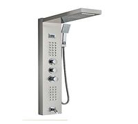 Wmmner Ensemble de Mélangeur de Douchetatique Panneau de Douche À Lumière Led, Affichage Numérique de Pluie de Cascade Shower Ensemble de Robinets, Spa Massage Salle Den Colonne Mitigeur Robinet Douch