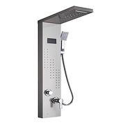 Wmmner Ensemble de Mélangeur de Douchetatique Panneau de Douche À Lumière Led, Affichage Numérique de Pluie de Cascade Shower Ensemble de Robinets, Spa Massage Salle Den Colonne Mitigeur Robinet Douch