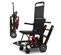 Wmmner Fauteuil Roulant D'Escalade À Chenilles - Ascenseur de Chaise D'Escalier Électrique Pour Personnes Âgées, Dispositif D'Évacuation Facile À Plier Avec Rails Pour L'Assistance Aux Personnes Handi
