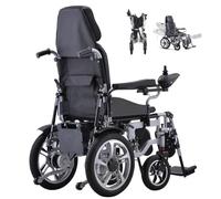 Wmmner Fauteuil Roulant Électrique Pliable Portable Inclinable, Mobilité À Télécommande Confortable, Fauteuils Roulants Électriques Motorisés Puissants À Double Moteur 12Ah/25 Km Prend En Charge Jusqu