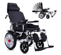Wmmner Fauteuil Roulant Électrique Pliant Avec Appui-Tête, Fauteuil Roulant Électrique Portable Avec Dossier Inclinable Et Double Moteur Pour La Mobilité Des Personnes Handicapées Et Des Personnes Âgé