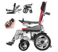 Wmmner Fauteuil Roulant Inclinable Motorisé Tout-Terrain Pour Les Personnes Âgées, Deux Moteurs de 500 W, Une Longue Portée de Voyage de 25 Km, Portable Robuste, Roues Arrière de 16 Pouces Pour Les Pe