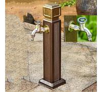 Wmmner Fcet D'Extérieur Sans Gel - Bavoir de Tuyau de Jardin Vertical, Robinet de Bouche D'Incendie Autoportant, Poteau D'Eau Antigel Avec Fcet À Disque, 65 Cm Pour Une Utilisation Toute L'Année