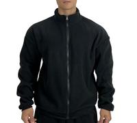 Wmmner Fleece Pullover Men Winter Polo Shirt Long Sleeve Casual Fashion Mock Neck Tops Fall Jacket Men's Plain Zip up Sweatshirt/Noir/M