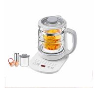 Wmmner Fonctions de Chauffage Multifonctionnelles Intelligentes En Verre À Haute Teneur En Borosilicate H18 Théière Électrique Fonction de Conservation de La Chaleur À Ébullition Rapide Acier Inoxydab