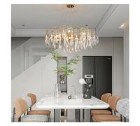 Wmmner Glass Drop Ceiling Chandeliers Led Lights Post-Modern Gold Hanging Lamps Home Decoration Compatible with Dining Room Decor,Chandelier/100Cm
