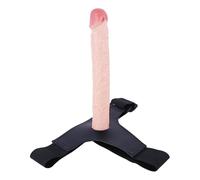 Wmmner Gode Ceinture Gode Géant Gode Ceinture Réglable, Véritable Réplique de Pénis, Pvc Souple, Jouet Sexuel de Masturbation Lesbienne/Beige