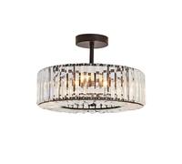 Wmmner Grand Lustre Moderne de Luxe En Cristal Doré, Lampe Suspendue Pour Salon, Salle À Manger, Hall D'Entrée, Lampe Vintage/Lumière Blanche/D50 Cm