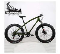 Wmmner Hardtail Mountain Bike 26 Inch With Mechanical Disc Brakes For Men And Women, Fat Tire Adults Mountain Bicycle, High Carbon Steel & Adjustable Seat & Front Suspension,Silver,27 Speed/Vert 3/21
