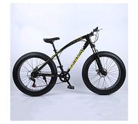 Wmmner Hardtail Mountain Bike 26 Inch With Mechanical Disc Brakes For Men And Women, Fat Tire Adults Mountain Bicycle, High Carbon Steel & Adjustable Seat & Front Suspension,Silver,27 Speed/Noir/7 Vit