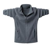 Wmmner Hauts Sweats Pour Hommes Pull En Micropolaire Veste Blouse Vêtements D'Extérieur À Fermeture Éclair Pulls À Col Montant Avec Poches Zippées Longues Manches Unies Manteau Sport Automne-Hiver Ves