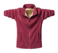 Wmmner Hauts Sweats Pour Hommes Pull En Micropolaire Veste Blouse Vêtements D'Extérieur À Fermeture Éclair Pulls À Col Montant Avec Poches Zippées Longues Manches Unies Manteau Sport Automne-Hiver Ves