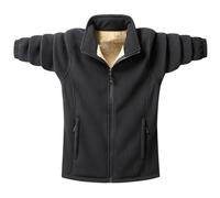 Wmmner Hauts Sweats Pour Hommes Pull En Micropolaire Veste Blouse Vêtements D'Extérieur À Fermeture Éclair Pulls À Col Montant Avec Poches Zippées Longues Manches Unies Manteau Sport Automne-Hiver Ves